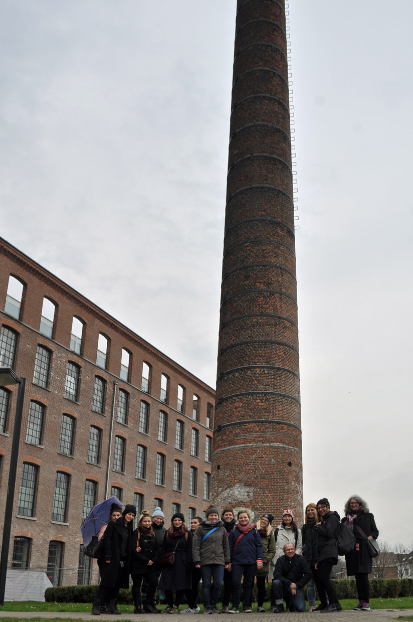 German students visiting theindustrial heritage of Ghent