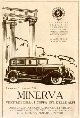 The famous Minerva cars